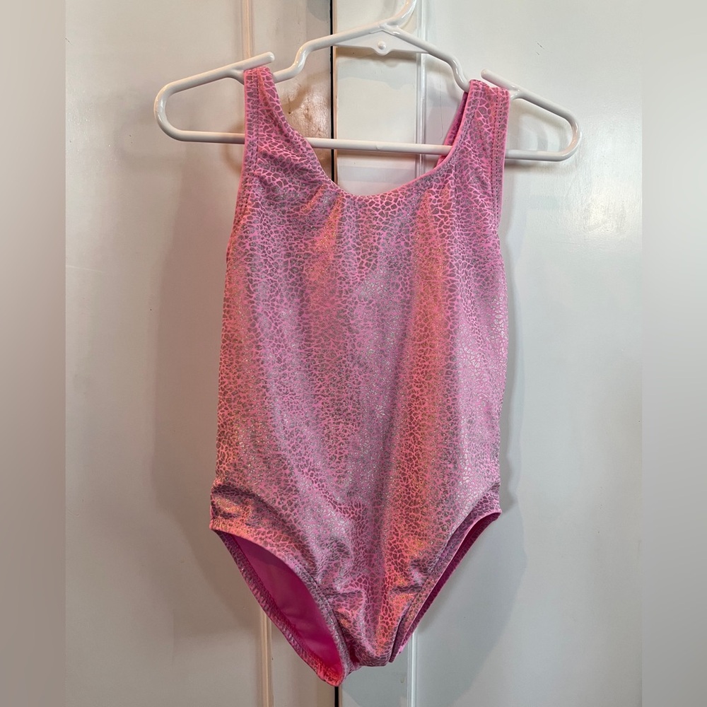 B Magical pink sparkly swimsuit with matching mermaid skirt!